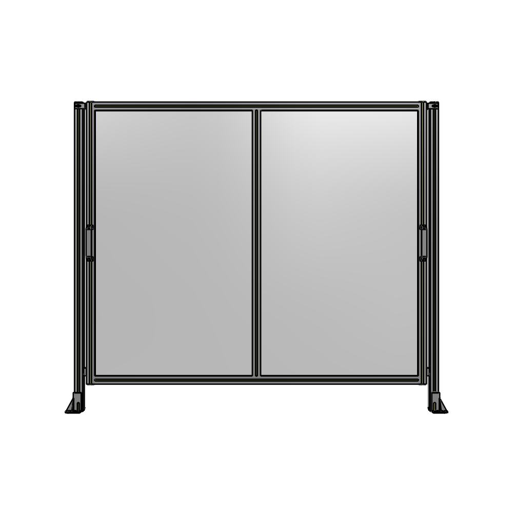 E4-1700-2000-0150-GYPTA DOUBLE REMOVABLE PANEL WITH LEGS  1700MM X 2000MM 1/4" POLYCARBONATE, FULLY ASSEMBLED