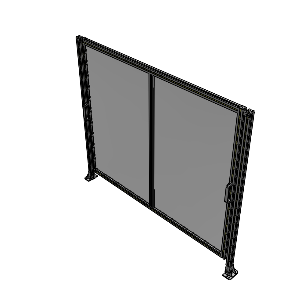 E4-1700-2000-0150-GYPTA DOUBLE REMOVABLE PANEL WITH LEGS  1700MM X 2000MM 1/4" POLYCARBONATE, FULLY ASSEMBLED