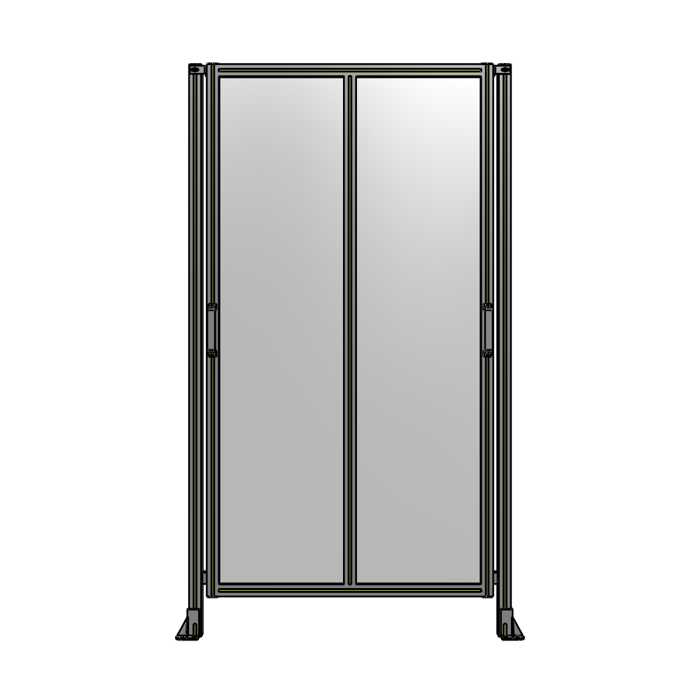 E4-2135-1200-0150-GYPTK DOUBLE REMOVABLE PANEL WITH LEGS 2135MM X 1200MM 1/4" POLYCARBONATE, AS A KIT