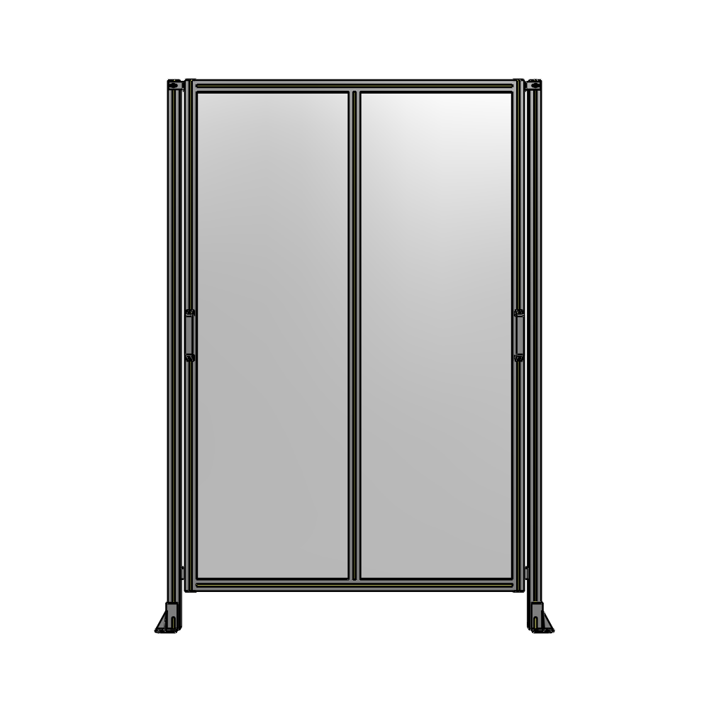 E4-2135-1450-0150-GYPTA DOUBLE REMOVABLE PANEL WITH LEGS  2135MM X 1450MM 1/4" POLYCARBONATE, FULLY ASSEMBLED
