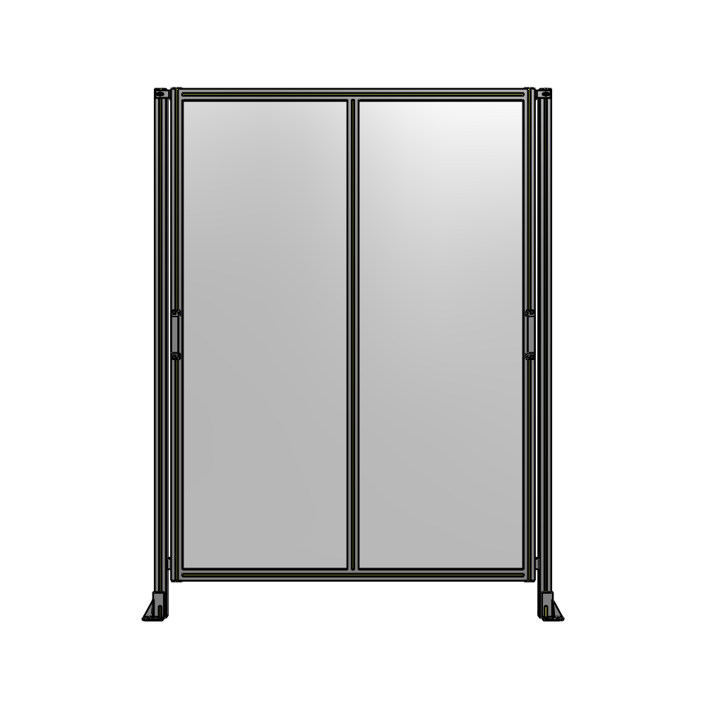 E4-2135-1600-0150-GYPTA DOUBLE REMOVABLE PANEL WITH LEGS  2135MM X 1600MM 1/4" POLYCARBONATE, FULLY ASSEMBLED