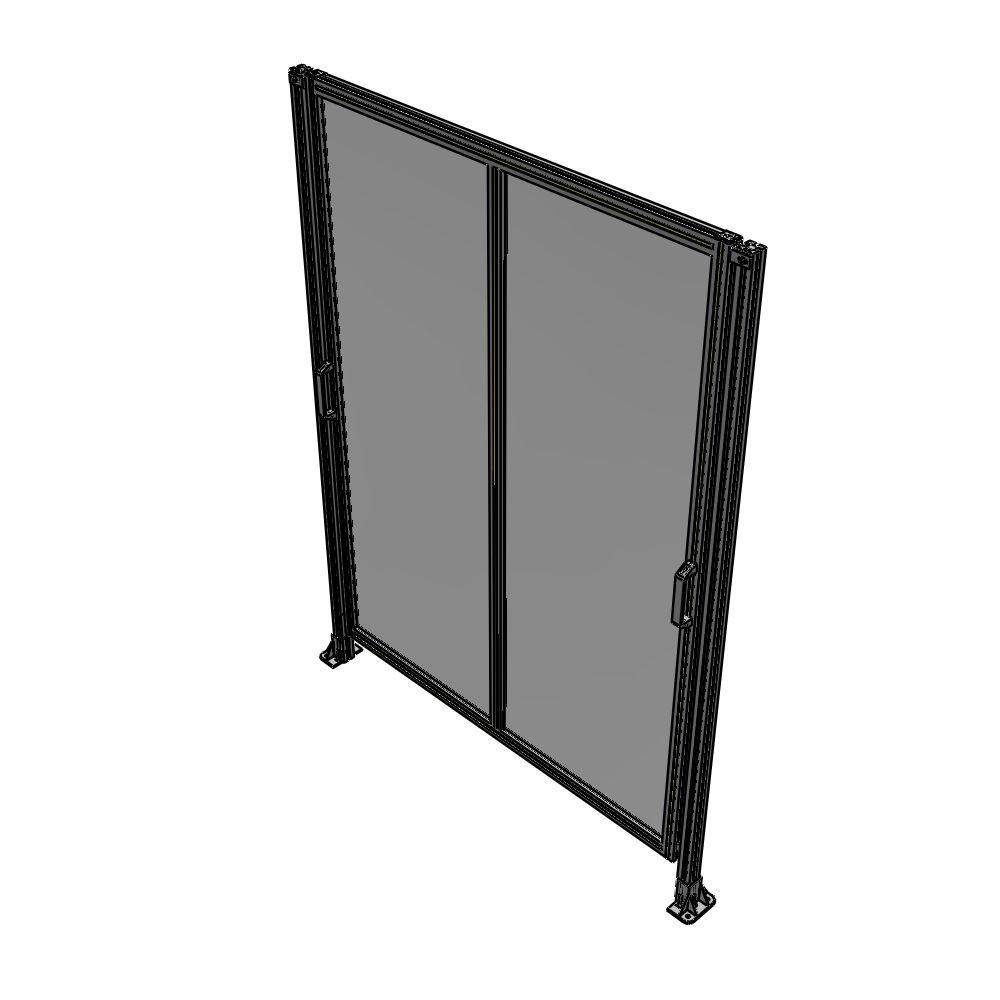 E4-2135-1600-0150-GYPTK DOUBLE REMOVABLE PANEL WITH LEGS 2135MM X 1600MM 1/4" POLYCARBONATE, AS A KIT