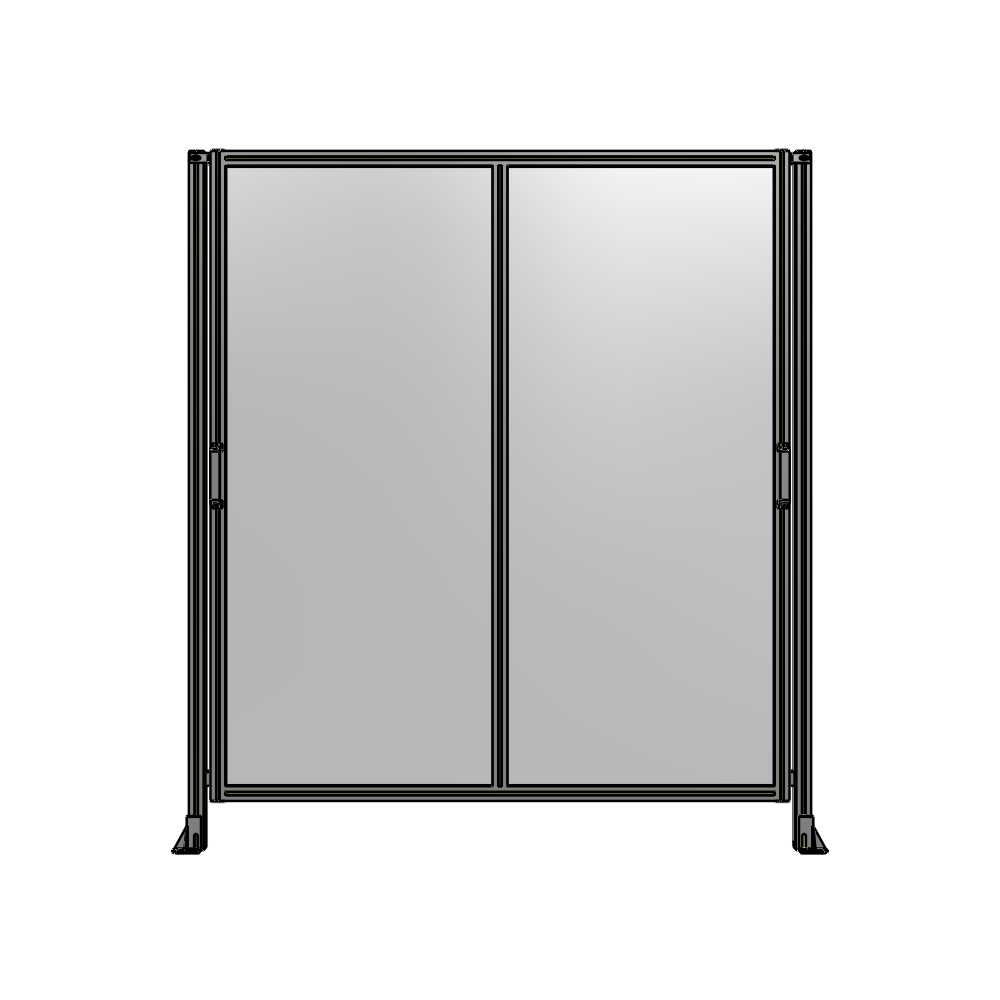 E4-2135-1900-0150-GYPTA DOUBLE REMOVABLE PANEL WITH LEGS  2135MM X 1900MM 1/4" POLYCARBONATE, FULLY ASSEMBLED