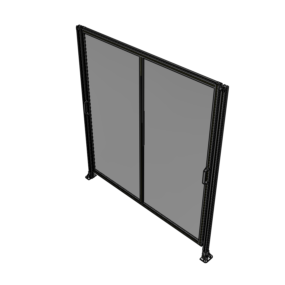 E4-2135-2000-0150-GYPTA DOUBLE REMOVABLE PANEL WITH LEGS  2135MM X 2000MM 1/4" POLYCARBONATE, FULLY ASSEMBLED
