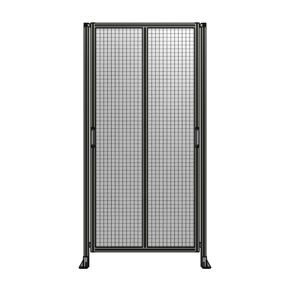 E4-2400-1200-0150-GYMTK DOUBLE REMOVABLE PANEL WITH LEGS 2400MM X 1200MM 1" MESH, AS A KIT