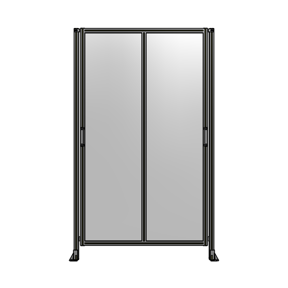E4-2400-1450-0150-GYPTA DOUBLE REMOVABLE PANEL WITH LEGS  2400MM X 1450MM 1/4" POLYCARBONATE, FULLY ASSEMBLED