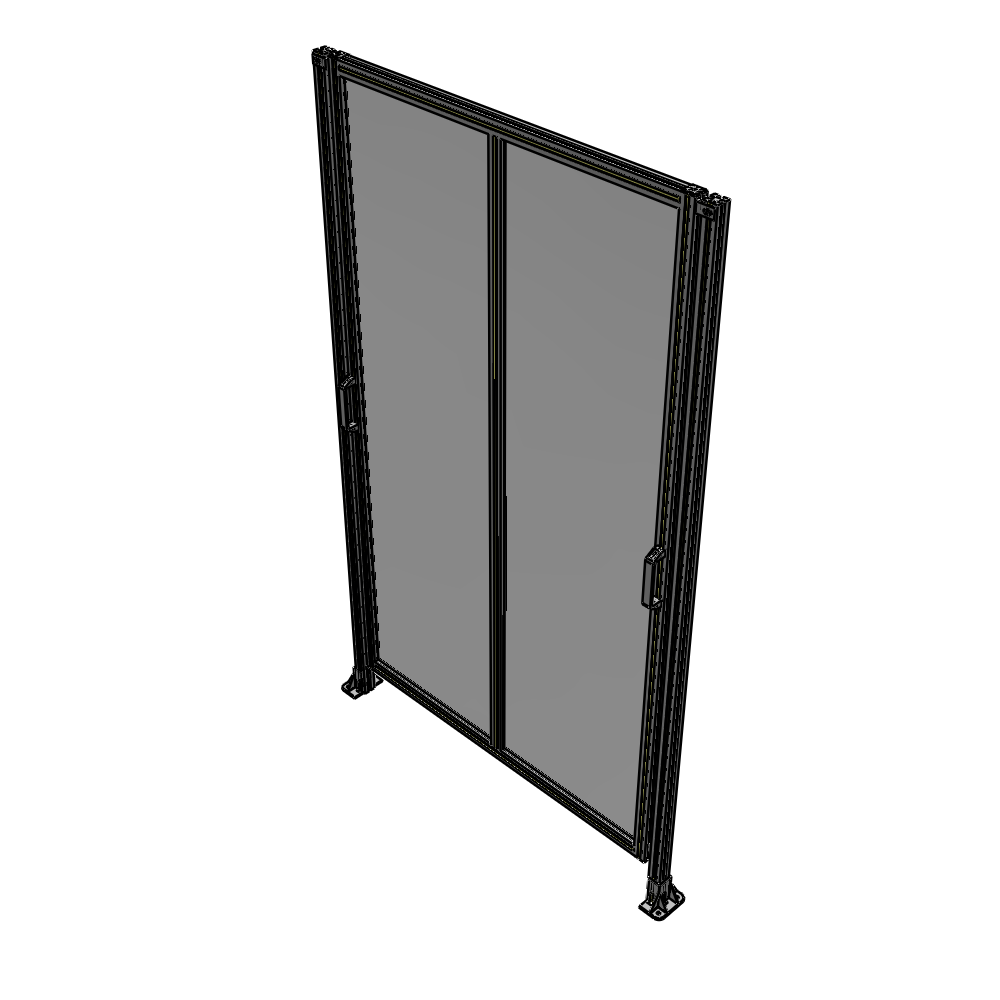 E4-2400-1450-0150-GYPTA DOUBLE REMOVABLE PANEL WITH LEGS  2400MM X 1450MM 1/4" POLYCARBONATE, FULLY ASSEMBLED