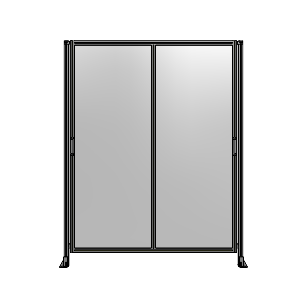 E4-2400-1900-0150-GYPTA DOUBLE REMOVABLE PANEL WITH LEGS  2400MM X 1900MM 1/4" POLYCARBONATE, FULLY ASSEMBLED
