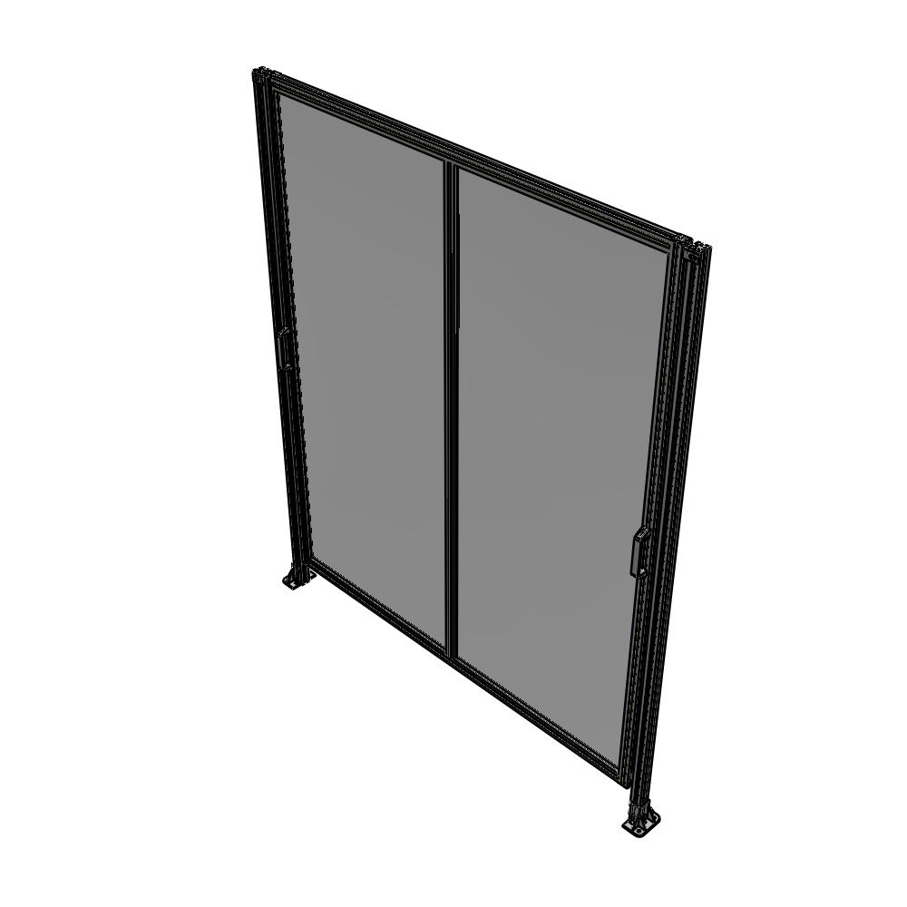 E4-2400-2000-0150-GYPTA DOUBLE REMOVABLE PANEL WITH LEGS  2400MM X 2000MM 1/4" POLYCARBONATE, FULLY ASSEMBLED