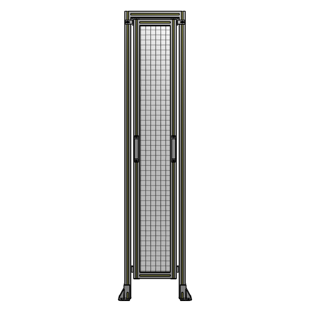 E5-2135-0450-0150-GYMTA SINGLE REMOVABLE PANEL WITH LEGS AND A HEADER  2135MM X 450MM 1" MESH, FULLY ASSEMBLED