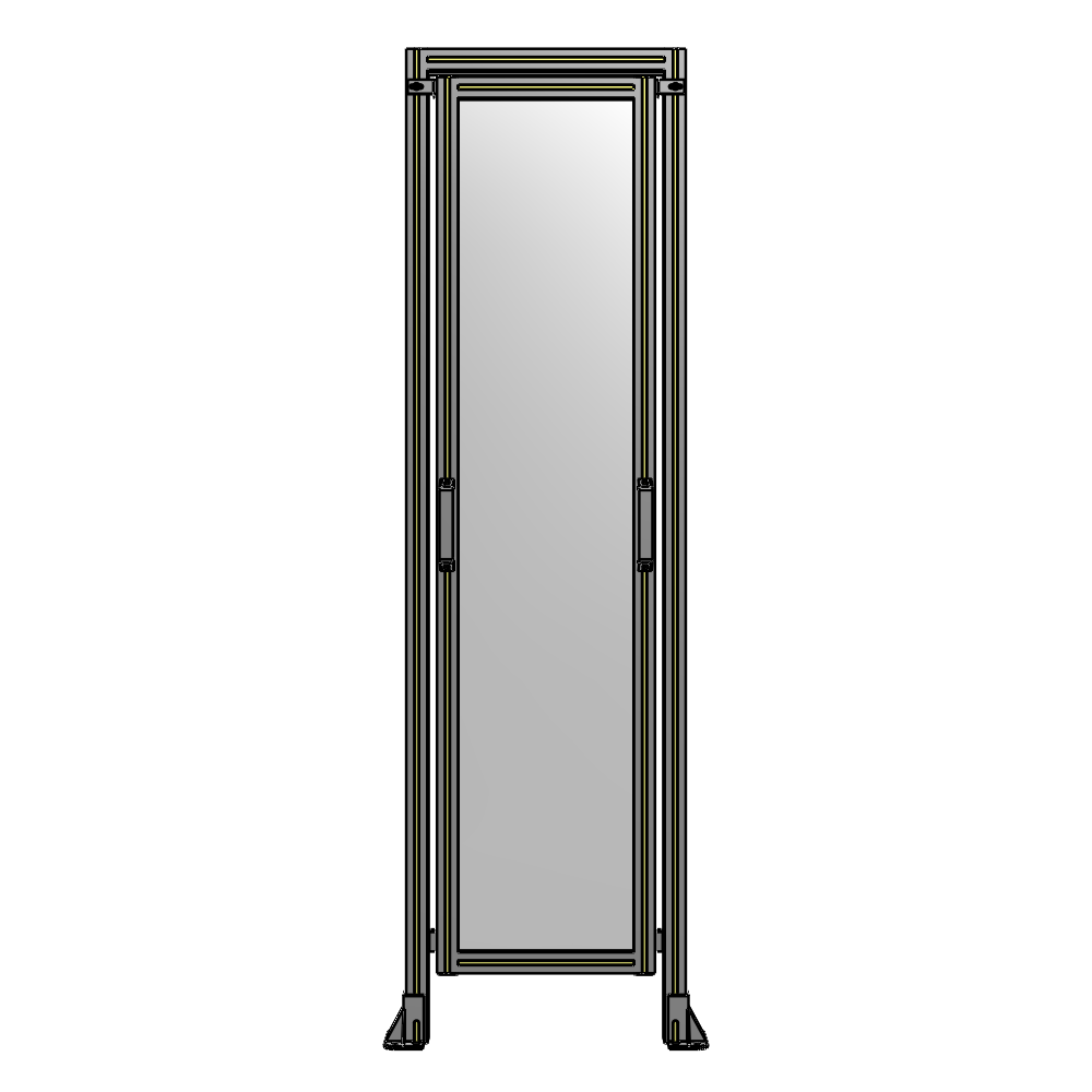 E5-2135-0600-0150-GYPTK SINGLE REMOVABLE PANEL WITH LEGS AND A HEADER  2135MM X 600MM 1/4" POLYCARBONATE, AS A KIT