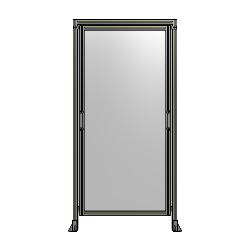 E5-2135-1050-0150-GYPTK SINGLE REMOVABLE PANEL WITH LEGS AND A HEADER  2135MM X 1050MM 1/4" POLYCARBONATE, AS A KIT