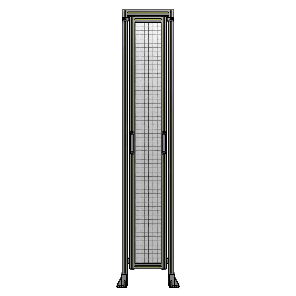 E5-2400-0450-0150-GYMTK SINGLE REMOVABLE PANEL WITH LEGS AND A HEADER  2400MM X 450MM 1" MESH, AS A KIT
