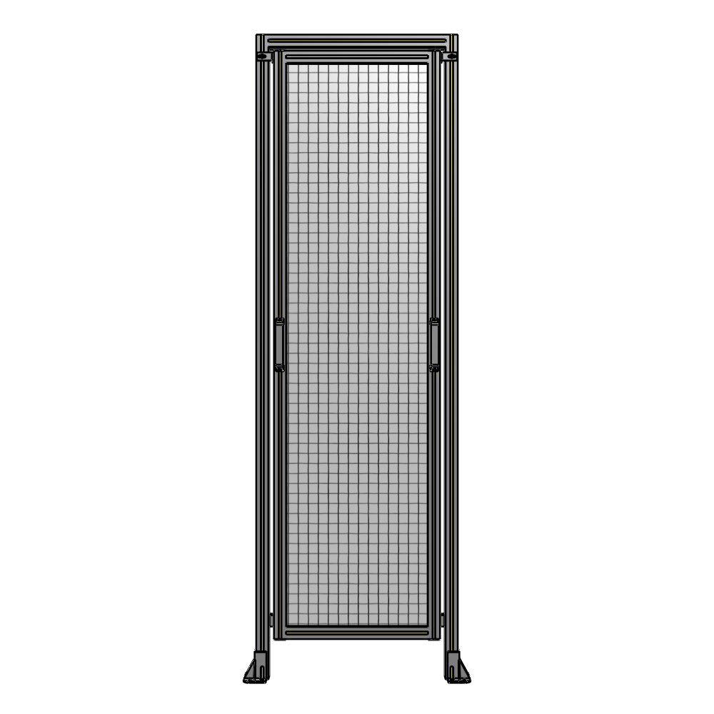 E5-2400-0750-0150-GYMTA SINGLE REMOVABLE PANEL WITH LEGS AND A HEADER  2400MM X 750MM 1" MESH, FULLY ASSEMBLED