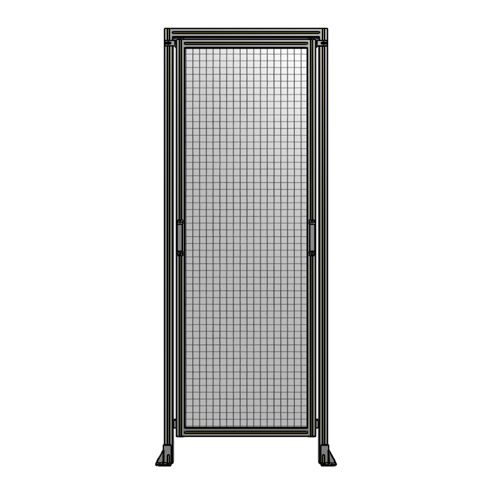 E5-2400-0900-0150-GYMTA SINGLE REMOVABLE PANEL WITH LEGS AND A HEADER  2400MM X 900MM 1" MESH, FULLY ASSEMBLED