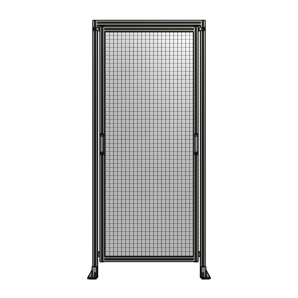 E5-2400-1050-0150-GYMTA SINGLE REMOVABLE PANEL WITH LEGS AND A HEADER  2400MM X 1050MM 1" MESH, FULLY ASSEMBLED