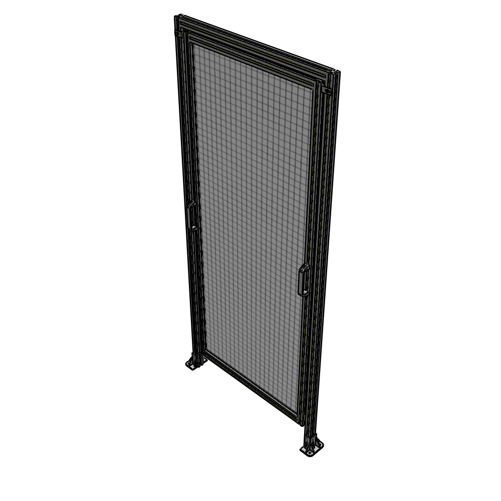 E5-2400-1050-0150-GYMTK SINGLE REMOVABLE PANEL WITH LEGS AND A HEADER  2400MM X 1050MM 1" MESH, AS A KIT
