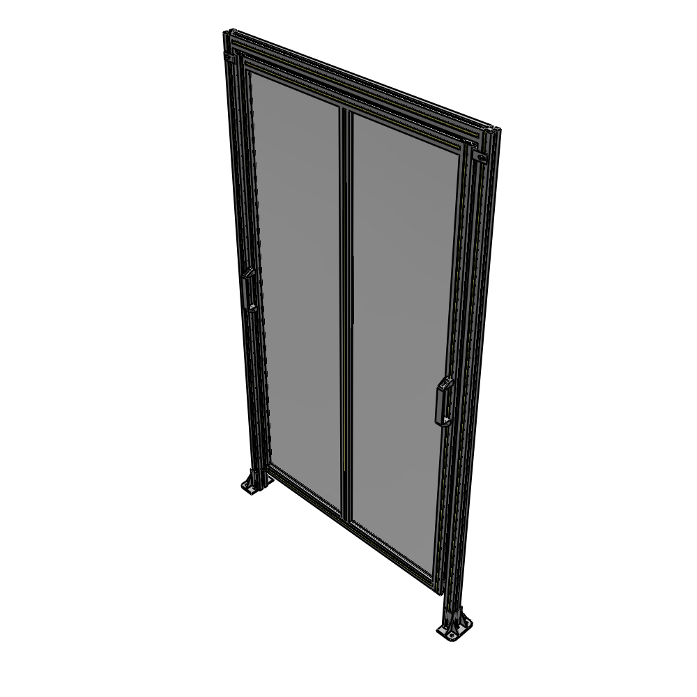 E6-2135-1200-0150-GYPTK DOUBLE REMOVABLE PANEL WITH LEGS AND A HEADER  2135MM X 1200MM 1/4" POLYCARBONATE, AS A KIT