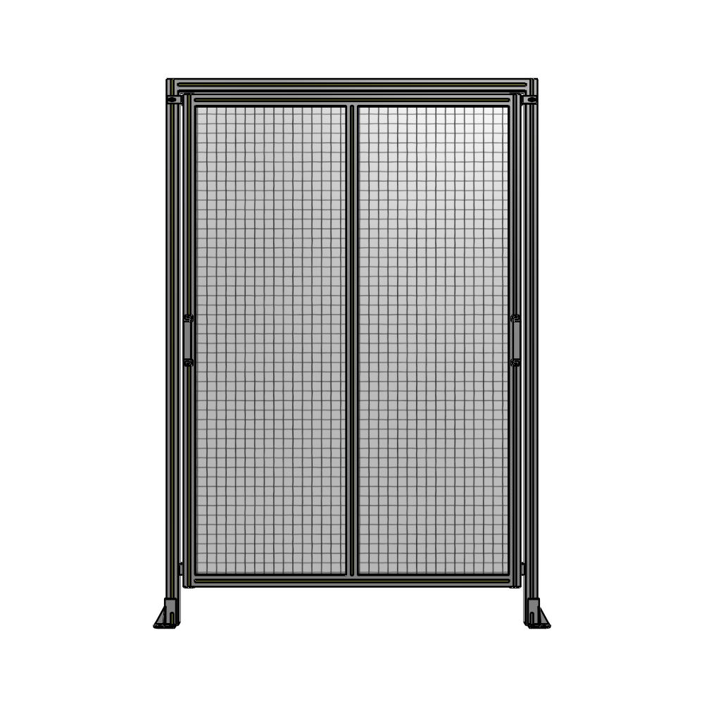 E6-2135-1450-0150-GYMTA DOUBLE REMOVABLE PANEL WITH LEGS AND A HEADER  2135MM X 1450MM 1" MESH, FULLY ASSEMBLED