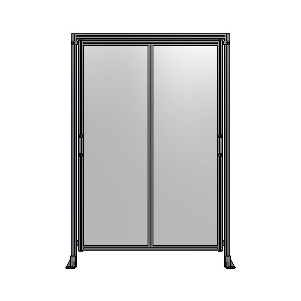 E6-2135-1450-0150-GYPTK DOUBLE REMOVABLE PANEL WITH LEGS AND A HEADER 2135MM X 1450MM 1/4" POLYCARBONATE, AS A KIT