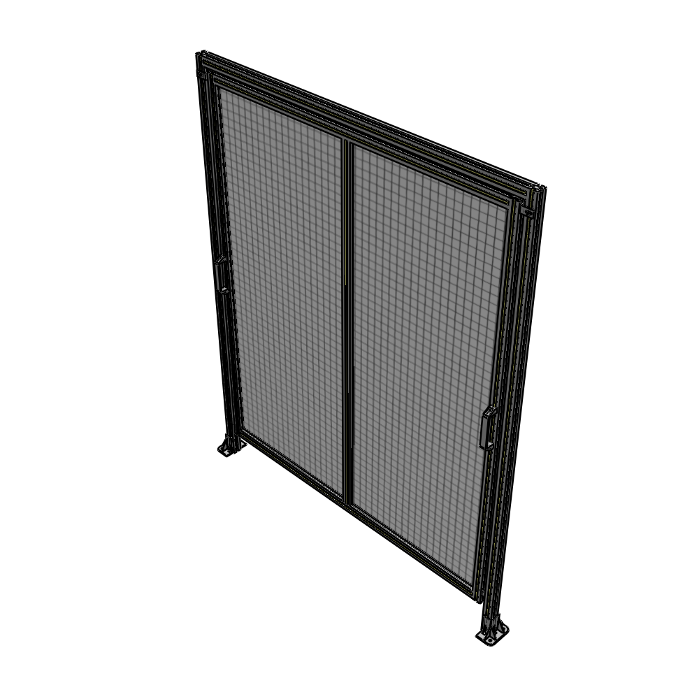 E6-2135-1750-0150-GYMTK DOUBLE REMOVABLE PANEL WITH LEGS AND A HEADER 2135MM X 1750MM 1" MESH, AS A KIT