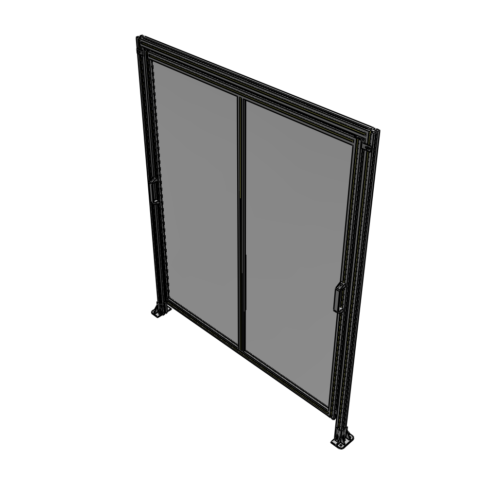 E6-2135-1750-0150-GYPTK DOUBLE REMOVABLE PANEL WITH LEGS AND A HEADER 2135MM X 1750MM 1/4" POLYCARBONATE, AS A KIT