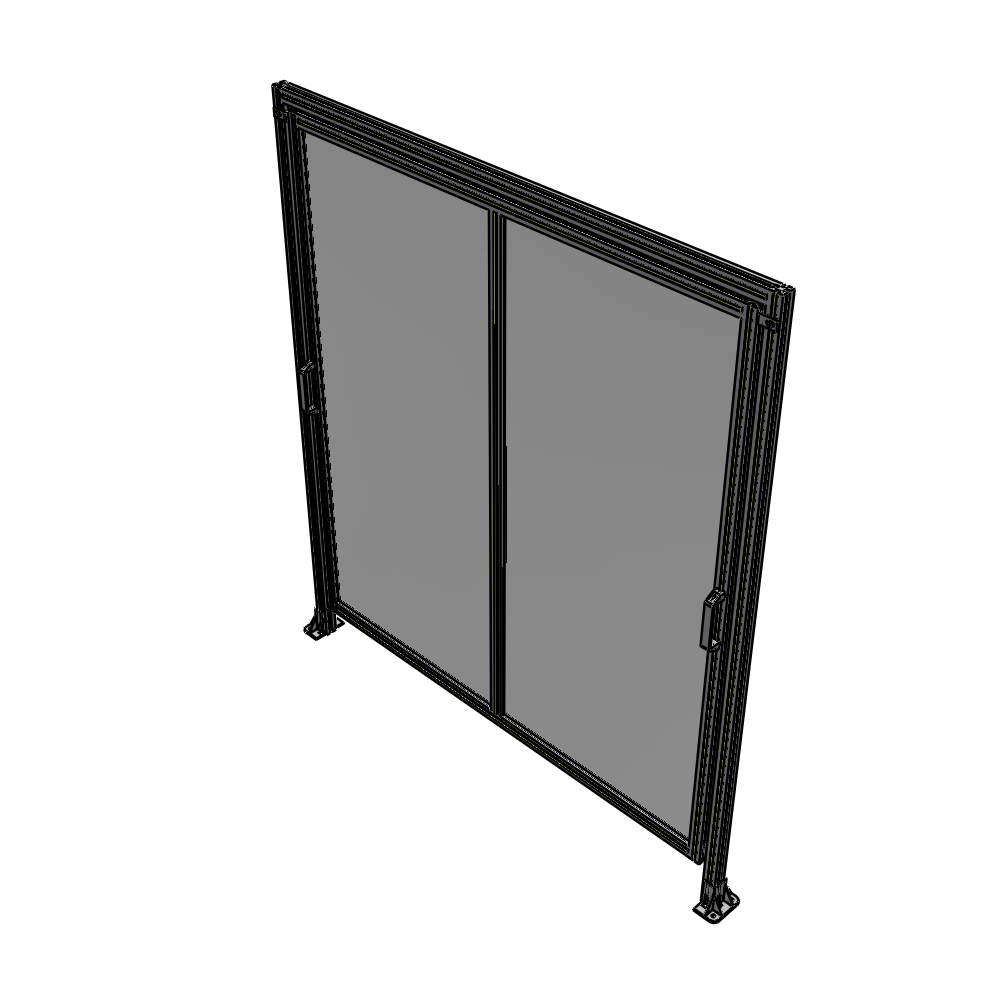 E6-2135-1900-0150-GYPTK DOUBLE REMOVABLE PANEL WITH LEGS AND A HEADER  2135MM X 1900MM 1/4" POLYCARBONATE, AS A KIT