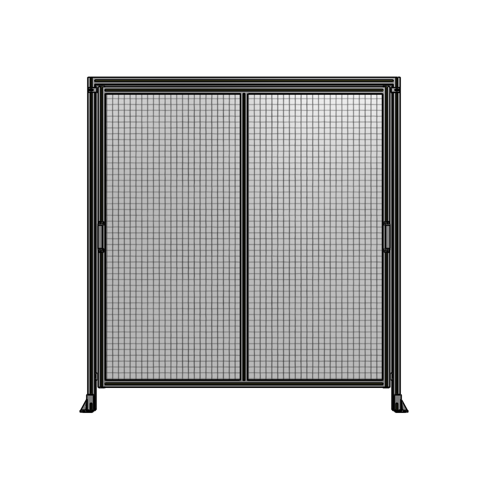 E6-2135-2000-0150-GYMTK DOUBLE REMOVABLE PANEL WITH LEGS AND A HEADER 2135MM X 2000MM 1" MESH, AS A KIT