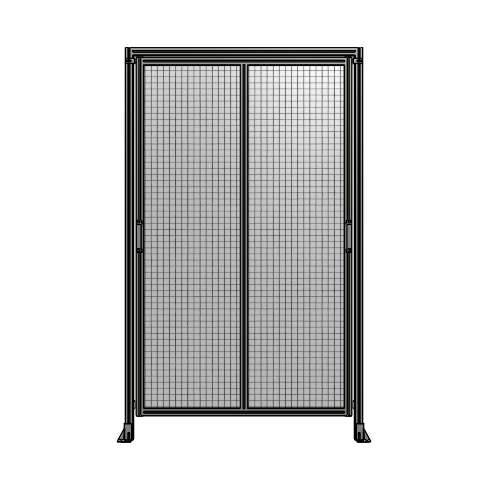 E6-2400-1450-0150-GYMTK DOUBLE REMOVABLE PANEL WITH LEGS AND A HEADER 2400MM X 1450MM 1" MESH, AS A KIT