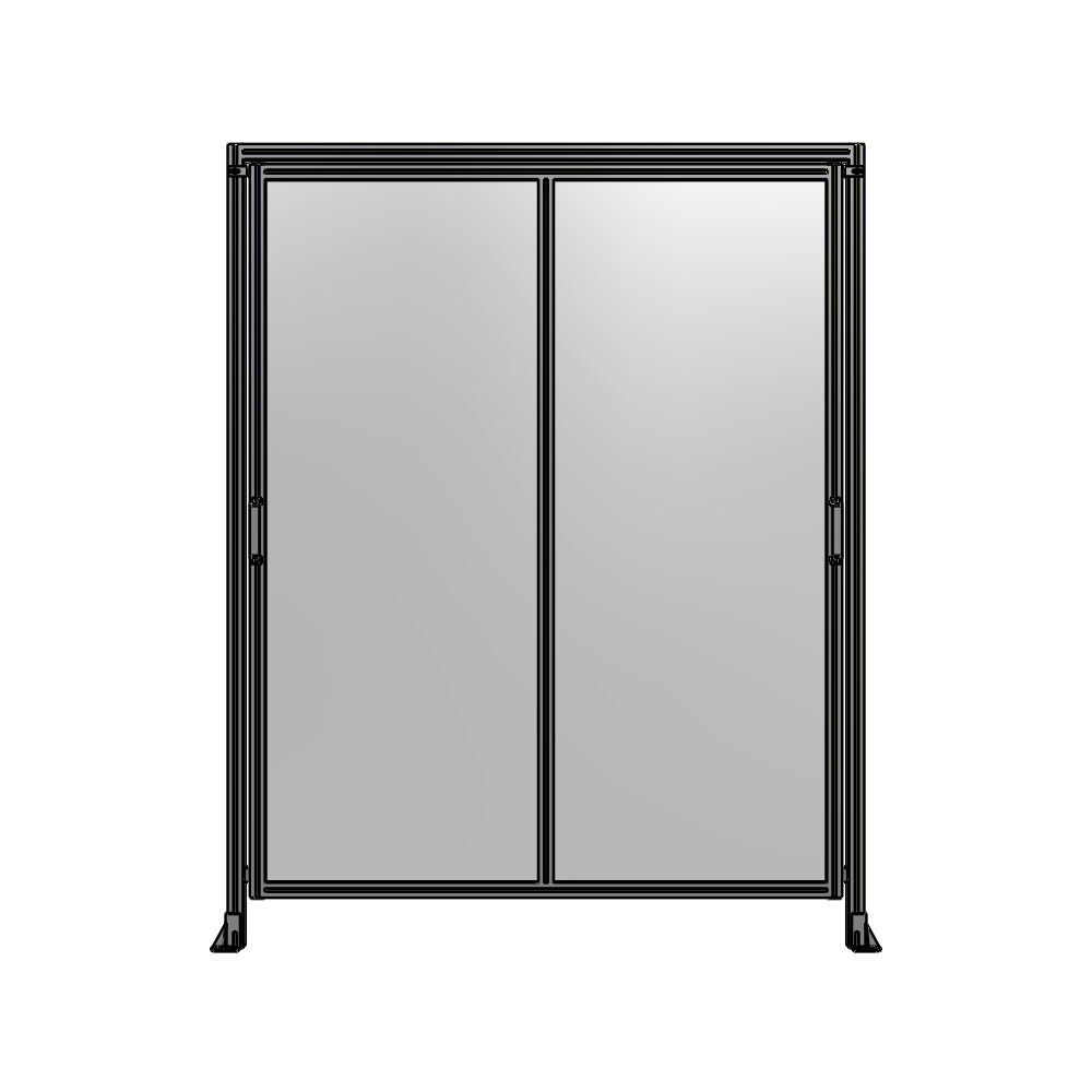 E6-2400-1900-0150-GYPTK DOUBLE REMOVABLE PANEL WITH LEGS AND A HEADER 2400MM X 1900MM 1/4" POLYCARBONATE, AS A KIT