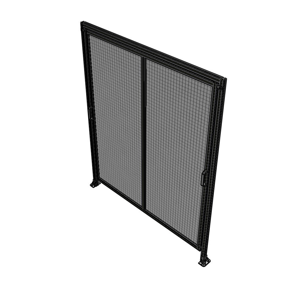 E6-2400-2000-0150-GYMTK DOUBLE REMOVABLE PANEL WITH LEGS AND A HEADER 2400MM X 2000MM 1" MESH, AS A KIT