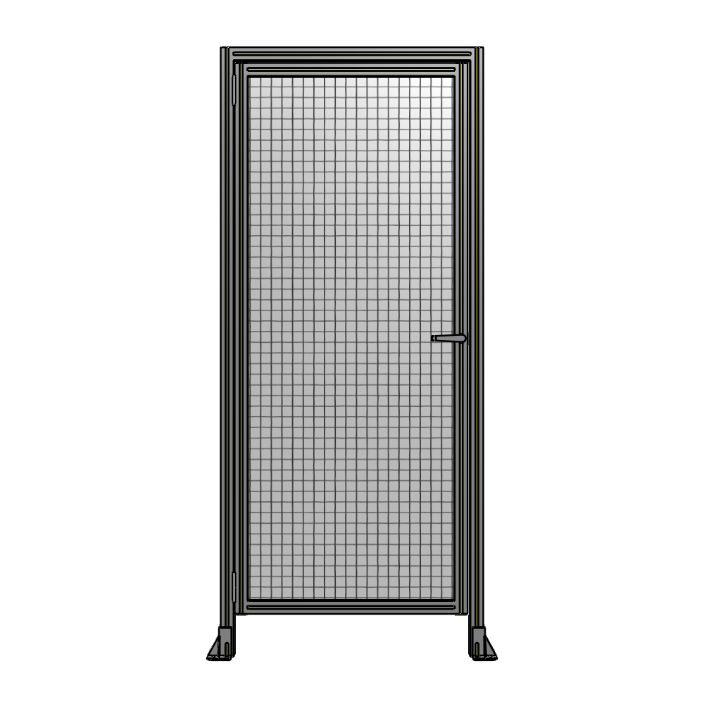 G1-2135-0920-0150-EYMTK DOOR WITH HEADER, HANDLE WITH INTERNAL EGRESS ON RIGHT 2135MM X 920MM 1" MESH, AS A KIT