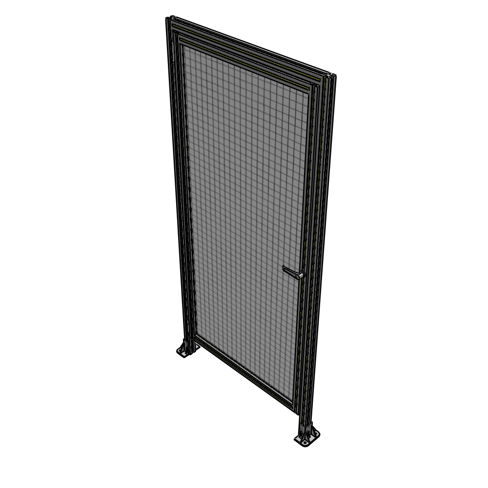 G1-2135-1000-0150-EYMTA DOOR WITH HEADER, HANDLE WITH INTERNAL EGRESS ON RIGHT 2135MM X 1000MM 1" MESH, FULLY ASSEMBLED