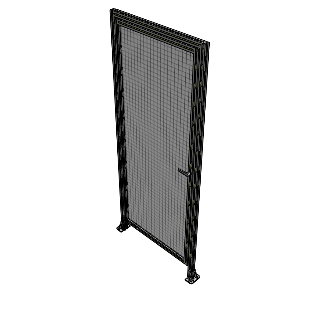 G1-2400-1000-0150-EYMTK DOOR WITH HEADER, HANDLE WITH INTERNAL EGRESS ON RIGHT 2400MM X 1000MM 1" MESH, AS A KIT