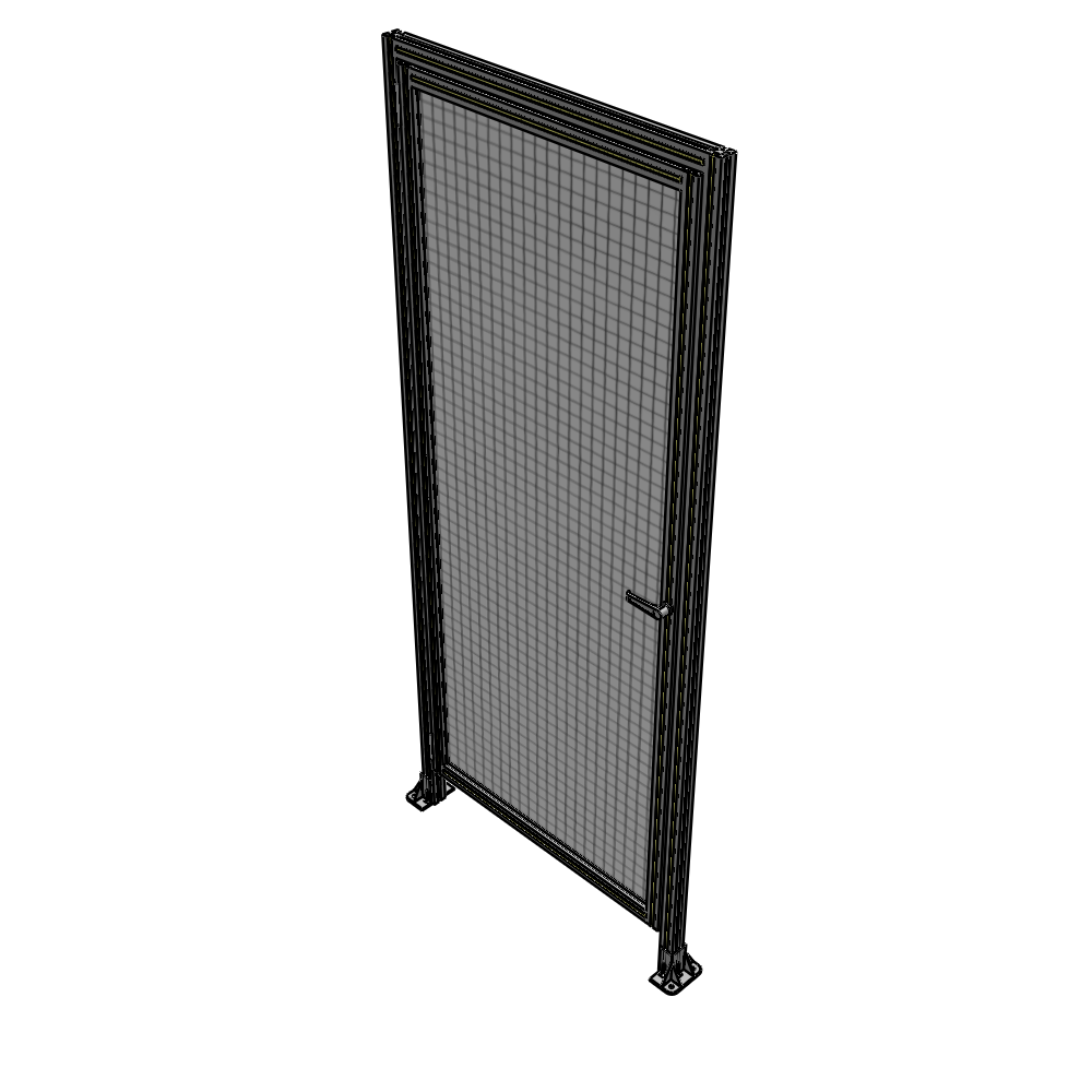 G1-2400-1020-0150-EYMTK DOOR WITH HEADER, HANDLE WITH INTERNAL EGRESS ON RIGHT 2400MM X 1020MM 1" MESH, AS A KIT