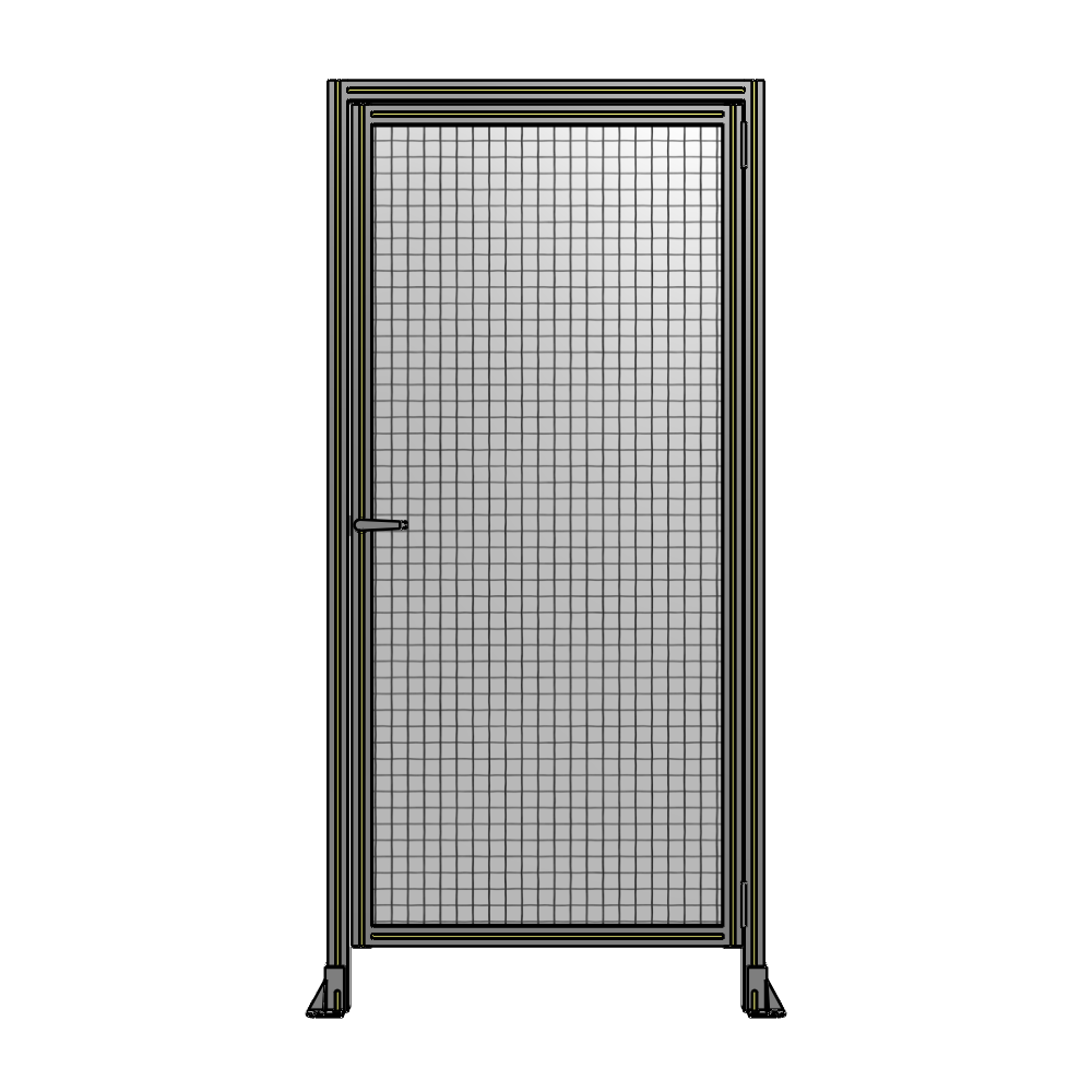 G2-2135-1000-0150-EYMTK DOOR WITH HEADER, HANDLE WITH INTERNAL EGRESS ON LEFT 2135MM X 1000MM 1" MESH, AS A KIT
