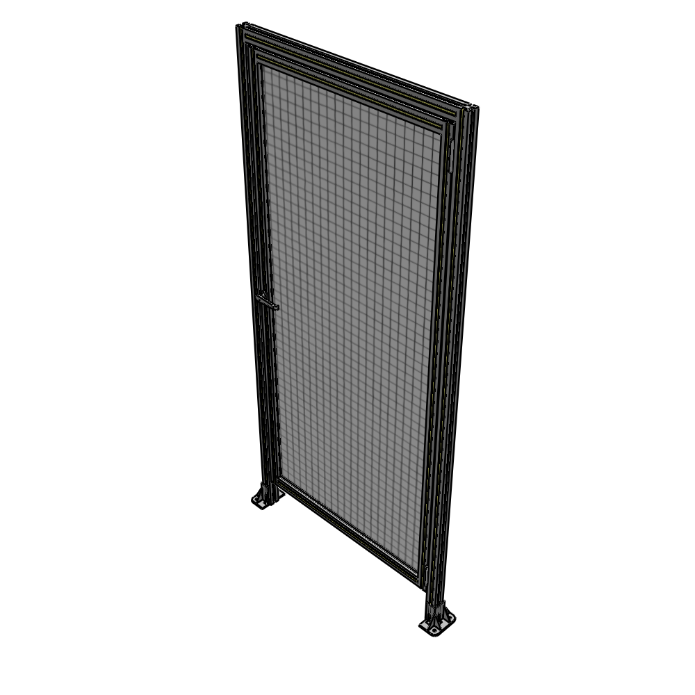 G2-2135-1000-0150-EYMTK DOOR WITH HEADER, HANDLE WITH INTERNAL EGRESS ON LEFT 2135MM X 1000MM 1" MESH, AS A KIT