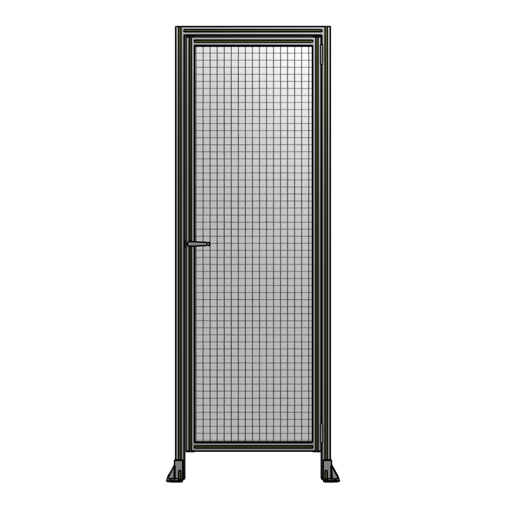G2-2400-0820-0150-EYMTA DOOR WITH HEADER, HANDLE WITH INTERNAL EGRESS ON LEFT 2400MM X 820MM 1" MESH, ASSEMBLED
