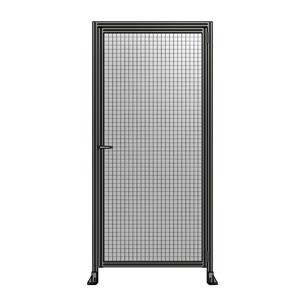G2-2400-1100-0150-EYMTK DOOR WITH HEADER, HANDLE WITH INTERNAL EGRESS ON LEFT 2400MM X 1100MM 1" MESH, AS A KIT