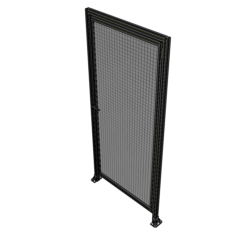 G2-2400-1100-0150-EYMTK DOOR WITH HEADER, HANDLE WITH INTERNAL EGRESS ON LEFT 2400MM X 1100MM 1" MESH, AS A KIT
