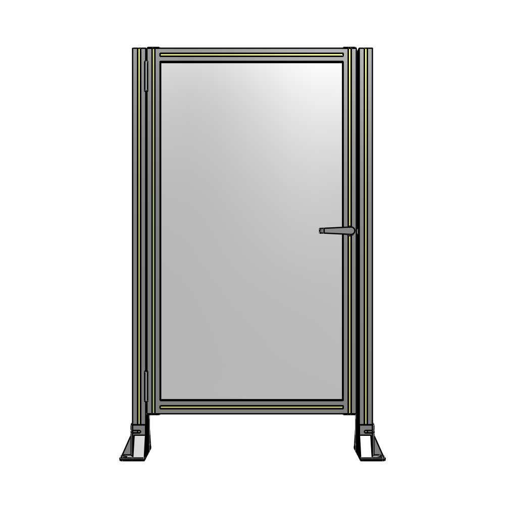 G5-1400-0820-0150-EYPTA DOOR-ROBUST FRAME, HANDLE/INTERNAL EGRESS ON RIGHT 1400MM X 820MM 1/4" POLYCARBONATE, ASSEMBLED