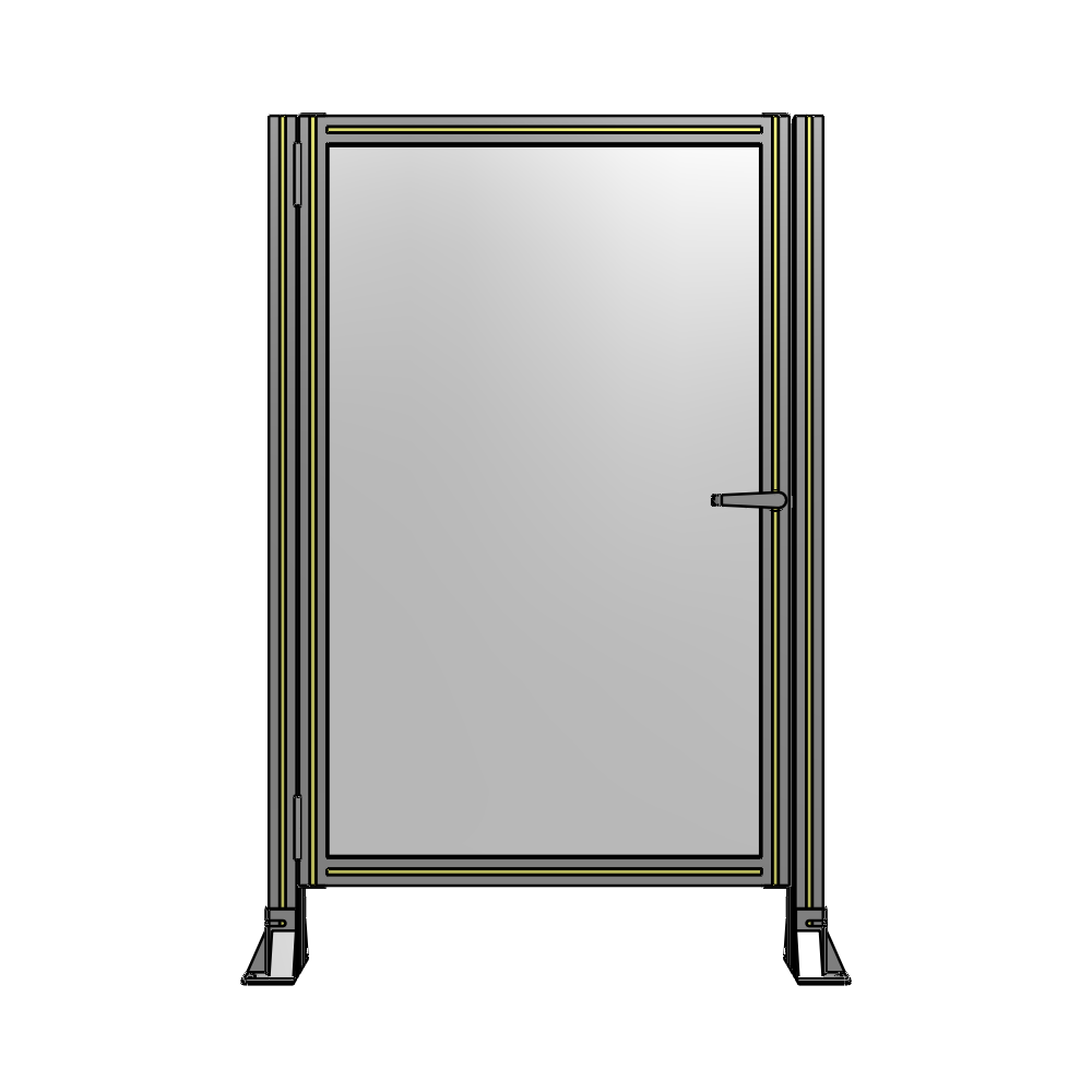 G5-1400-0900-0150-EYPTA DOOR-ROBUST FRAME, HANDLE/INTERNAL EGRESS ON RIGHT 1400MM X 900MM 1/4" POLYCARBONATE, ASSEMBLED