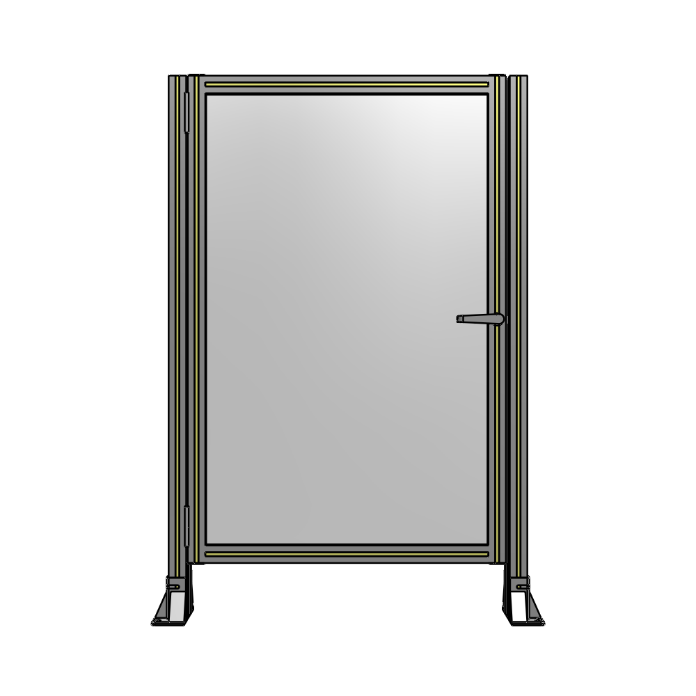 G5-1400-0920-0150-EYPTA DOOR-ROBUST FRAME, HANDLE/INTERNAL EGRESS ON RIGHT 1400MM X 920MM 1/4" POLYCARBONATE, ASSEMBLED