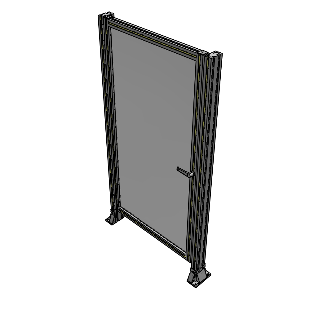 G5-1700-0900-0150-EYPTK DOOR-ROBUST FRAME, HANDLE/INTERNAL EGRESS ON RIGHT 1700MM X 900MM 1/4" POLYCARBONATE, AS A KIT