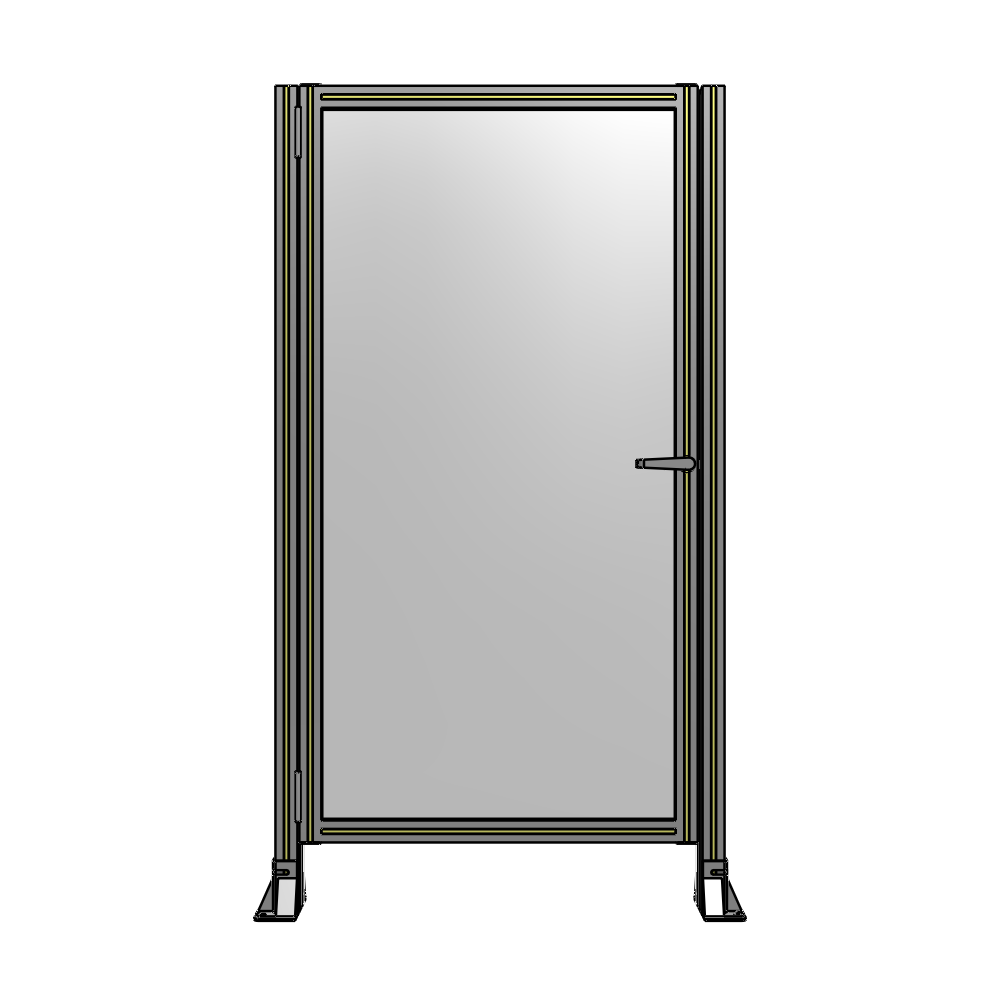 G5-1700-0920-0150-EYPTK DOOR-ROBUST FRAME, HANDLE/INTERNAL EGRESS ON RIGHT 1700MM X 920MM 1/4" POLYCARBONATE, AS A KIT