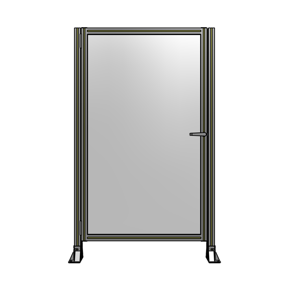 G5-1700-1020-0150-EYPTK DOOR-ROBUST FRAME, HANDLE/INTERNAL EGRESS ON RIGHT 1700MM X 1020MM 1/4" POLYCARBONATE, AS A KIT