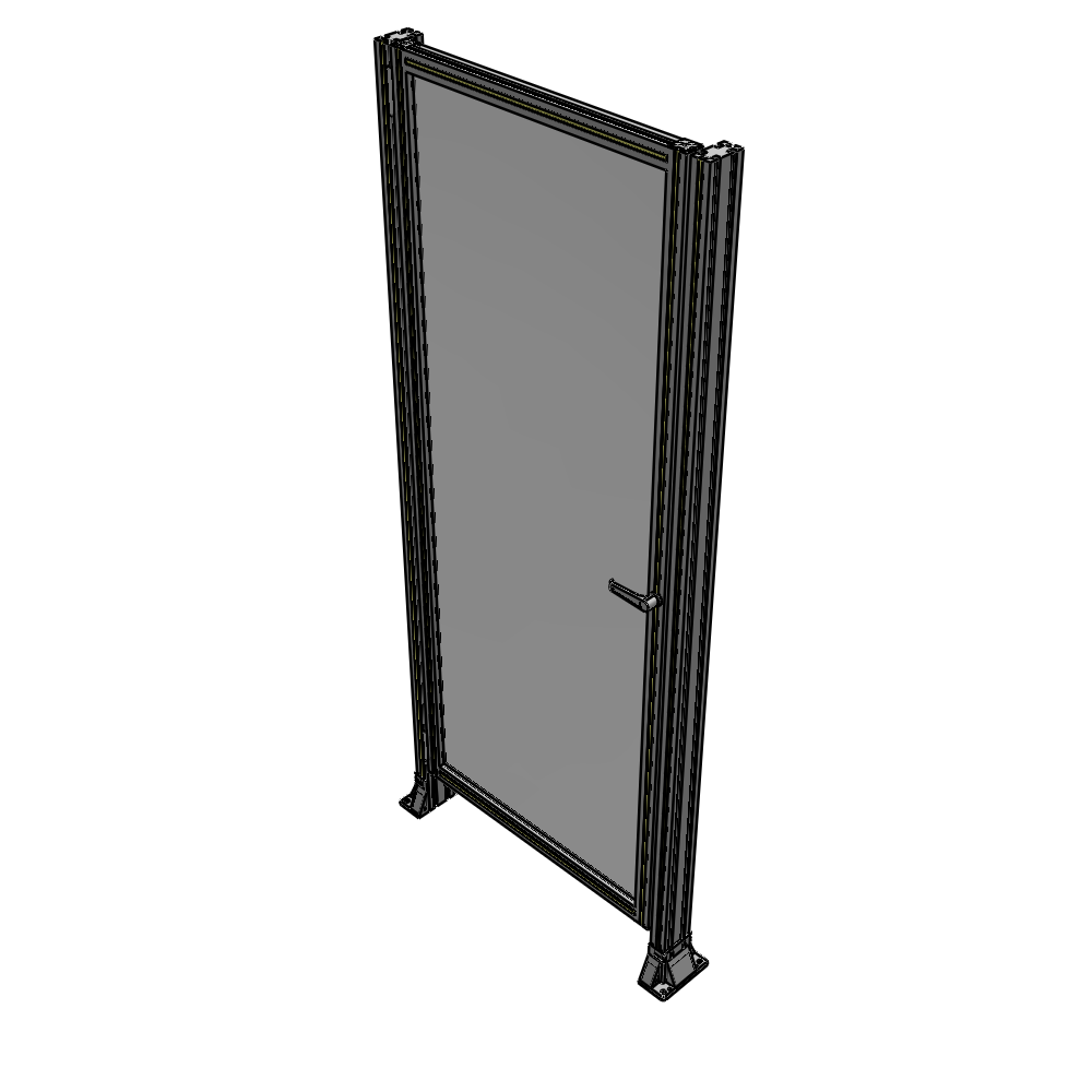 G5-2135-0900-0150-EYPTK DOOR-ROBUST FRAME, HANDLE/INTERNAL EGRESS ON RIGHT 2135MM X 900MM 1/4" POLYCARBONATE, AS A KIT
