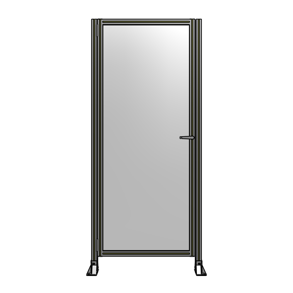 G5-2135-0920-0150-EYPTA DOOR-ROBUST FRAME, HANDLE/INTERNAL EGRESS ON RIGHT 2135MM X 920MM 1/4" POLYCARBONATE, ASSEMBLED