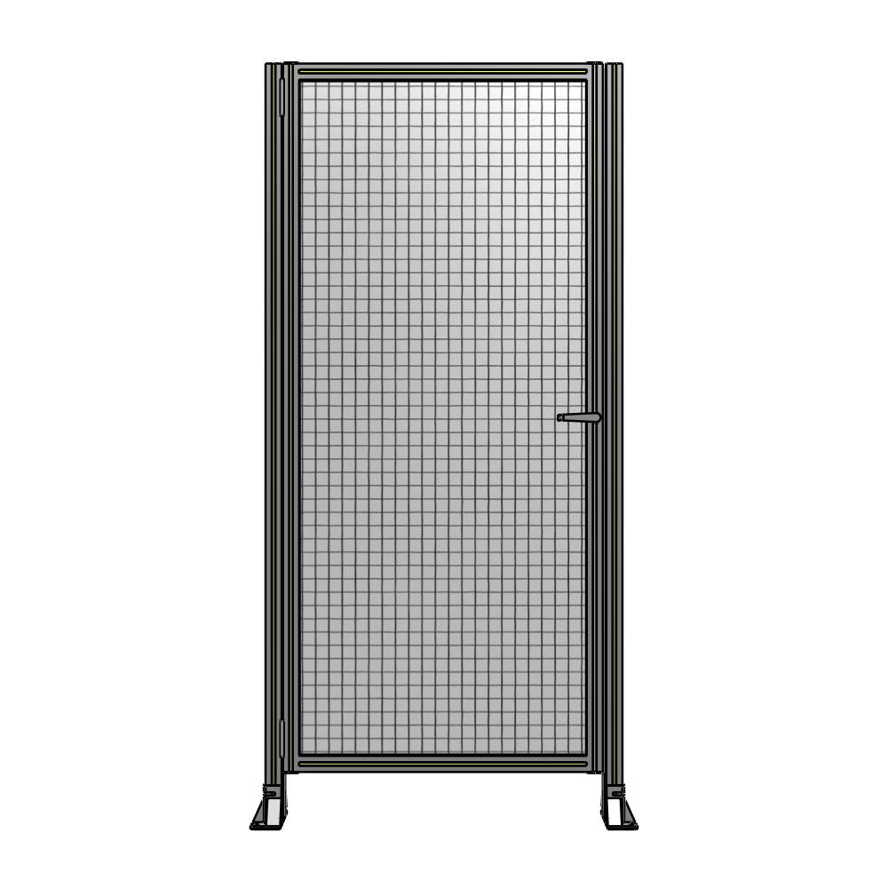 G5-2135-1000-0150-EYMTA DOOR-ROBUST FRAME, HANDLE/INTERNAL EGRESS ON RIGHT 2135MM X 1000MM 1" MESH, FULLY ASSEMBLED