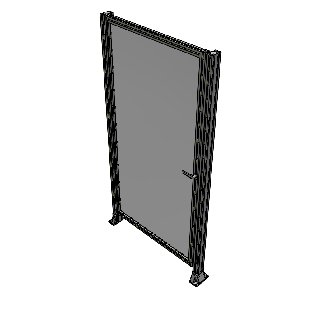 G5-2135-1100-0150-EYPTK DOOR-ROBUST FRAME, HANDLE/INTERNAL EGRESS ON RIGHT 2135MM X 1100MM 1/4" POLYCARBONATE, AS A KIT